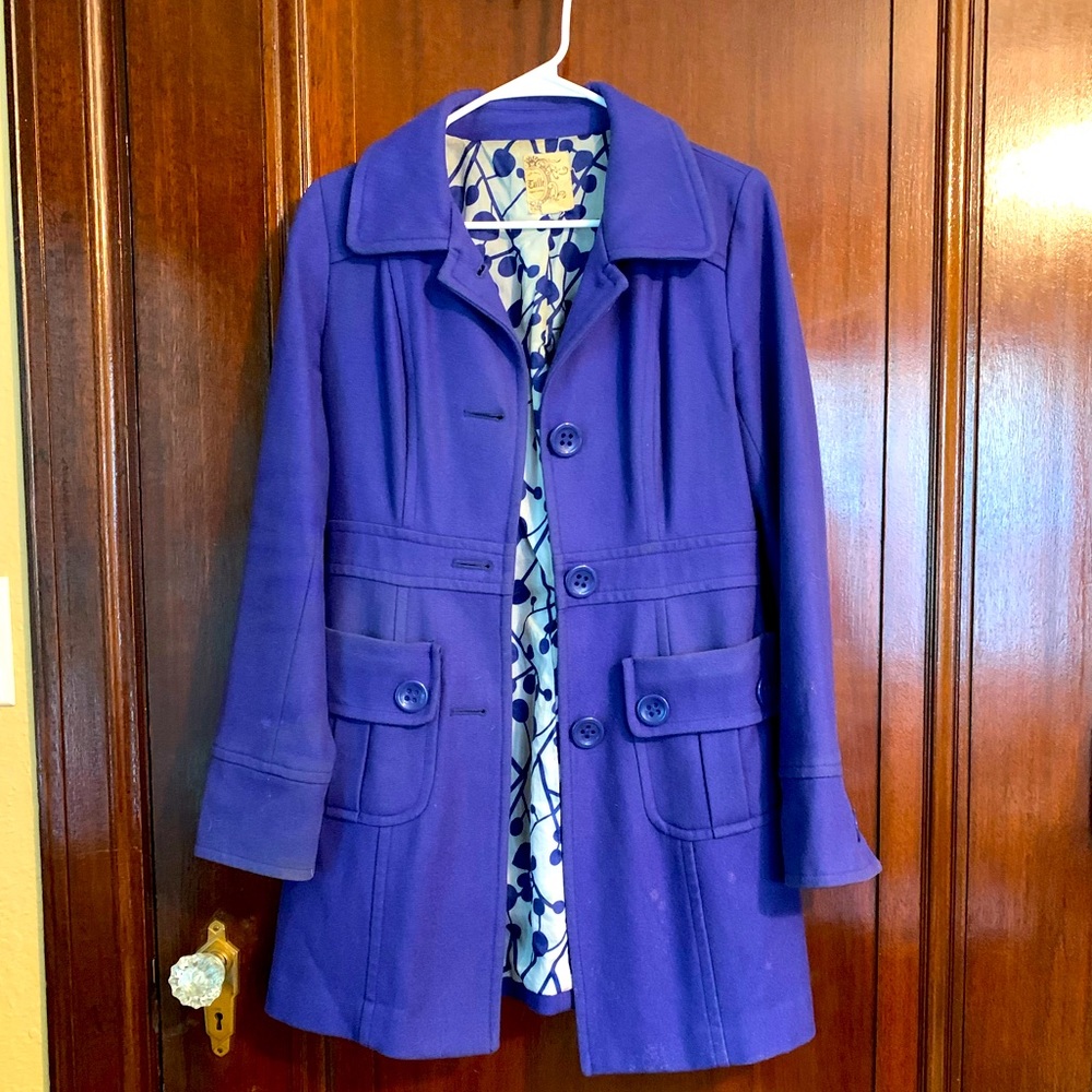 Royal Blue Wool Coat